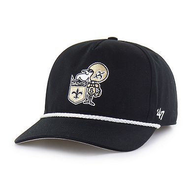 Men's '47 Black New Orleans Saints Rope Hitch Adjustable Hat