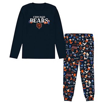 Toddler Outerstuff Navy Chicago Bears Chestnut Holiday Sleep Set
