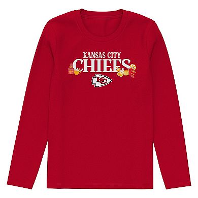 Toddler Outerstuff Red Kansas City Chiefs Chestnut Holiday Sleep Set