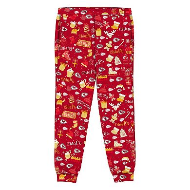 Toddler Outerstuff Red Kansas City Chiefs Chestnut Holiday Sleep Set
