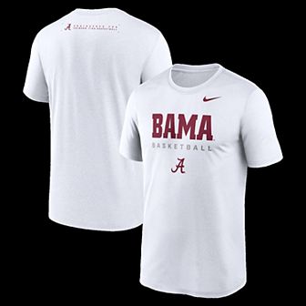Men's Nike White Alabama Crimson Tide 2025 Courtside Basketball Legend Dri-FIT T-Shirt