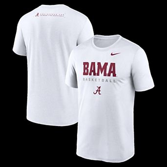 Men's Nike White Alabama Crimson Tide 2025 Courtside Basketball Legend Dri-FIT T-Shirt