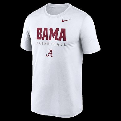 Men's Nike White Alabama Crimson Tide 2025 Courtside Basketball Legend Dri-FIT T-Shirt