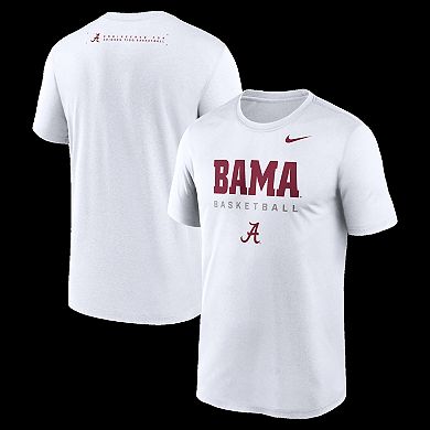 Men's Nike White Alabama Crimson Tide 2025 Courtside Basketball Legend Dri-FIT T-Shirt