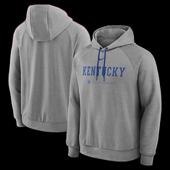 Men's Nike Gray Kentucky Wildcats 2025 Courtside Basketball Practice Raglan Dri-FIT Hoodie