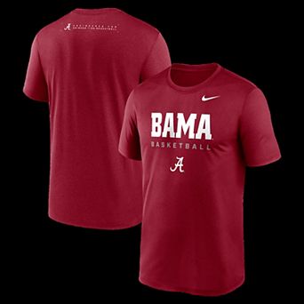 Men's Nike Crimson Alabama Crimson Tide 2025 Courtside Basketball Legend Dri-FIT T-Shirt