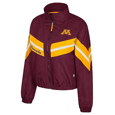 Women's Colosseum Maroon Minnesota Golden Gophers Thin Ice Full-Zip Windbreaker