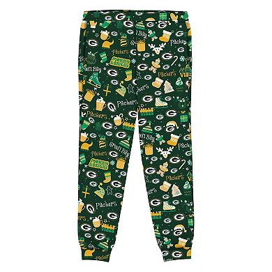 Toddler Outerstuff Green Green Bay Packers Chestnut Holiday Sleep Set