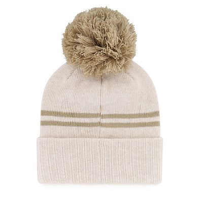 Women's '47 Natural Florida State Seminoles Core & Inline Latte Cuffed Knit Hat with Pom