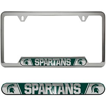 Logo Brands Michigan State Spartans Embossed License Plate Frame
