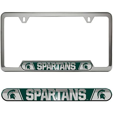 Logo Brands Michigan State Spartans Embossed License Plate Frame