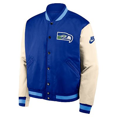 Men's Nike Royal/Cream Seattle Seahawks Rewind Legacy Full-Snap