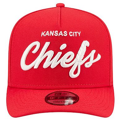 Men's New Era Red Kansas City Chiefs Local Play A-Frame 9FIFTY Snapback Hat