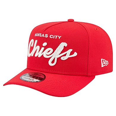 Men's New Era Red Kansas City Chiefs Local Play A-Frame 9FIFTY Snapback Hat