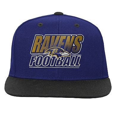 Youth Outerstuff Purple Baltimore Ravens Team Gradient Deadstock Snapback Hat