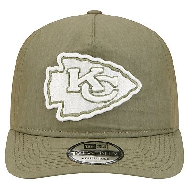 Men's New Era Olive Kansas City Chiefs Nylon 19TWENTY Adjustable Hat