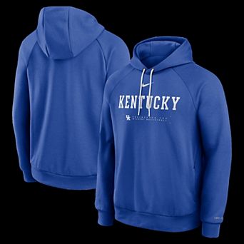 Men's Nike Royal Kentucky Wildcats 2025 Courtside Basketball Practice Raglan Dri-FIT Hoodie