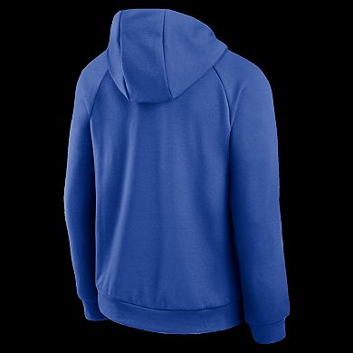 Men's Nike Royal Kentucky Wildcats 2025 Courtside Basketball Practice Raglan Dri-FIT Hoodie