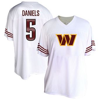 Women's Fanatics Jayden Daniels White Washington Commanders Plus Size Fashion Jersey
