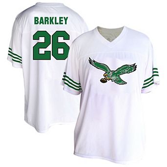 Women's Fanatics Saquon Barkley White Philadelphia Eagles Plus Size Fashion Jersey