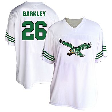 Women's Fanatics Saquon Barkley White Philadelphia Eagles Plus Size Fashion Jersey