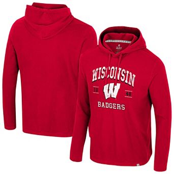 Men's Colosseum Red Wisconsin Badgers Simoleans Washed Hoodie