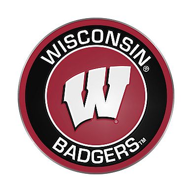 Logo Brands Wisconsin Badgers Embossed Color Auto Emblem