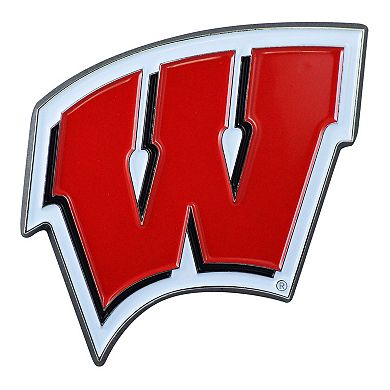 Logo Brands Wisconsin Badgers Embossed Color Auto Emblem