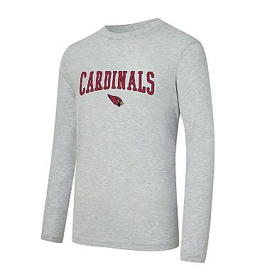 Men's Concepts Sport Cardinal/Heather Gray Arizona Cardinals Regulate Long Sleeve T-Shirt and Plaid Pant Set
