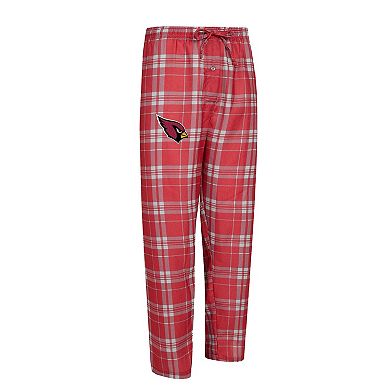 Men's Concepts Sport Cardinal/Heather Gray Arizona Cardinals Regulate Long Sleeve T-Shirt and Plaid Pant Set