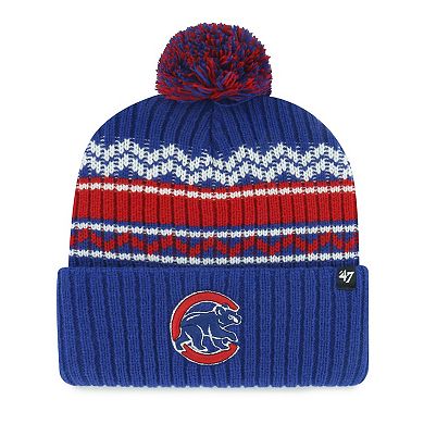 Youth '47 Royal Chicago Cubs Polar Vortex Cuffed Knit Hat with Pom