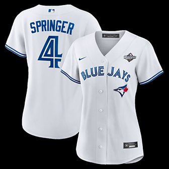 Women's Nike George Springer White Toronto Blue Jays 2025 World Series Home Replica Player Jersey
