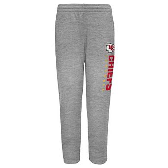 Youth Outerstuff Gray Kansas City Chiefs Run Hard Fleece Sweatpants