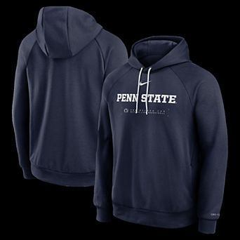 Men's Nike Navy Penn State Nittany Lions 2025 Courtside Basketball Practice Raglan Dri-FIT Hoodie