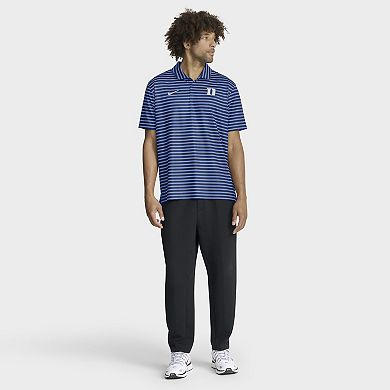 Men's Nike Royal Duke Blue Devils 2025 Coaches Premium Tour Stripe Dri-FIT Polo