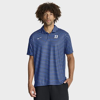 Men's Nike Royal Duke Blue Devils 2025 Coaches Premium Tour Stripe Dri-FIT Polo