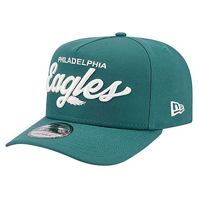 Men's New Era Midnight Green Philadelphia Eagles Local Play A-Frame 9FIFTY Snapback Hat