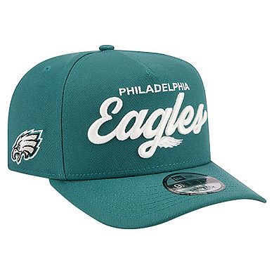 Men's New Era Midnight Green Philadelphia Eagles Local Play A-Frame 9FIFTY Snapback Hat