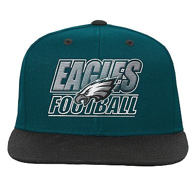 Youth Outerstuff Midnight Green Philadelphia Eagles Team Gradient Deadstock Snapback Hat