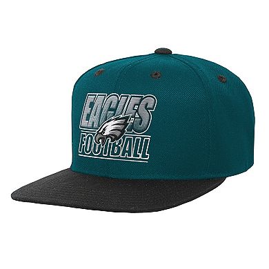 Youth Outerstuff Midnight Green Philadelphia Eagles Team Gradient Deadstock Snapback Hat
