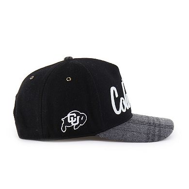 Unisex '47 Black Colorado Buffaloes Windowpane Plaid Collection Hitch Adjustable Hat