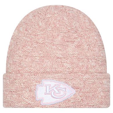 Women's New Era Pink Kansas City Chiefs Metallic Cuffed Knit Hat