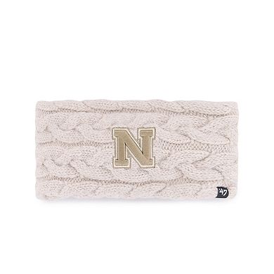 Women's '47 Natural Nebraska Huskers Core & Inline Latte Knit Headband