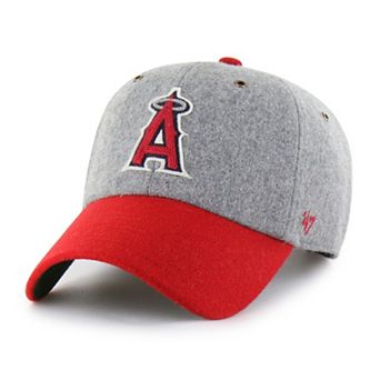 Men's '47 Gray/Red Los Angeles Angels Golden Age Wool Clean Up Adjustable Hat