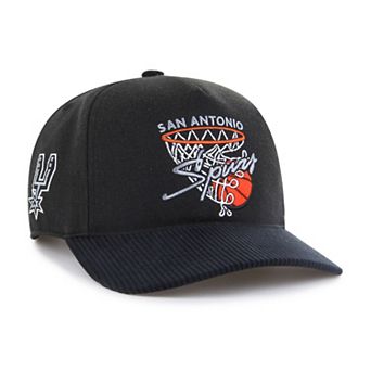 Men's '47 Black San Antonio Spurs Nothing But Net Hitch Adjustable Hat