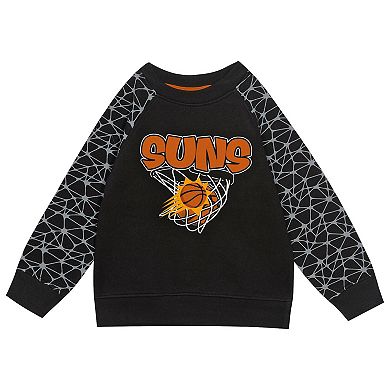 Toddler Outerstuff Black Phoenix Suns Nothing But Net Fleece Sweatshirt & Pants Set