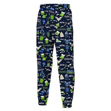 Youth Outerstuff College Navy Seattle Seahawks Chestnut Holiday Sleep Set