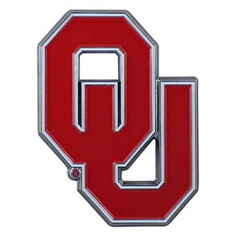 Logo Brands Oklahoma Sooners Embossed Color Auto Emblem