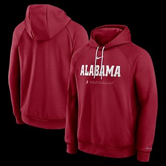 Men's Nike Crimson Alabama Crimson Tide 2025 Courtside Basketball Practice Raglan Dri-FIT Hoodie