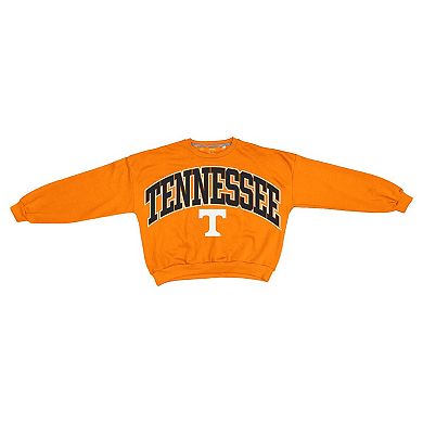 Women's Pressbox Tennessee Orange Tennessee Volunteers Oversized Janice Waist-Length Sweatshirt